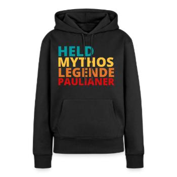 St Pauli. Éventail St pauli Éventail Paulianer Hamburger - Sweat à capuche Premium bio Femme - noir - Devant - Julia (174cm)