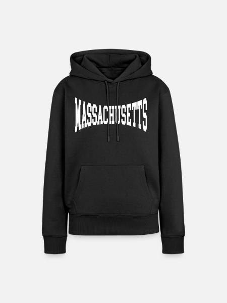 Massachusetts - Frauen Premium Bio Hoodie - Schwarz