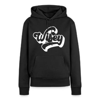Cool Wifey Matching Couple Wedding Party Mariage - Sweat à capuche Premium bio Femme - noir - Devant - Julia (174cm)
