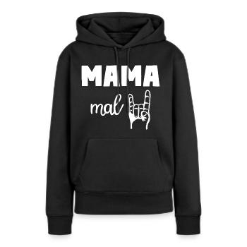 Mama mal Zwei 2 Kinder Mutter - Frauen Premium Bio Hoodie - Schwarz - Vorne - Julia (174cm)