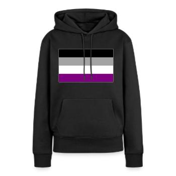 Asexual Pride Flag - Women’s Premium Organic Hoodie - black - Front - Julia (174cm)