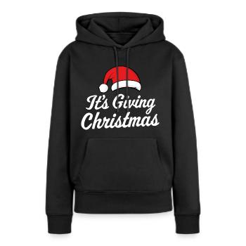 Es ist das Schenken von Weihnachten - Frauen Premium Bio Hoodie - Schwarz - Vorne - Julia (174cm)