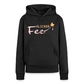 Lecker Klecker Fee - Frauen Premium Bio Hoodie - Schwarz - Vorne - Julia (174cm)