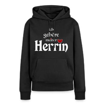 Domina Herrin Eigentum - Frauen Premium Bio Hoodie - Schwarz - Vorne - Julia (174cm)