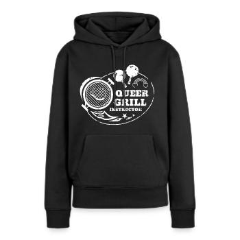 Queer Grill Instructor Shirt - Frauen Premium Bio Hoodie - Schwarz - Vorne - Julia (174cm)