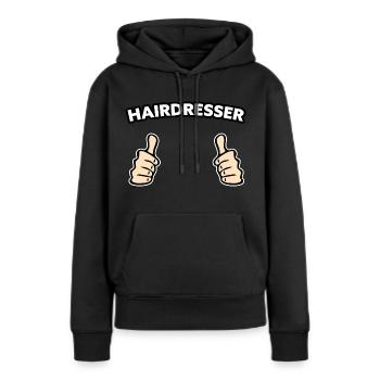 Hairdresser profession gift idea - Women’s Premium Organic Hoodie - black - Front - Julia (174cm)