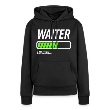 Waiter Loading Bar - Women’s Premium Organic Hoodie - black - Front - Julia (174cm)
