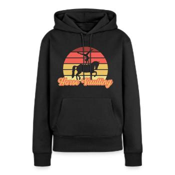 Voltigieren - Frauen Premium Bio Hoodie - Schwarz - Vorne - Julia (174cm)