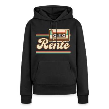 Rente Ruhestand Geschenkidee - Frauen Premium Bio Hoodie - Schwarz - Vorne - Julia (174cm)