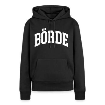 Börde - Sweat à capuche Premium bio Femme - noir - Devant - Julia (174cm)