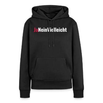 Antrag Verlobung Junggesellenabschied Geschenk - Frauen Premium Bio Hoodie - Schwarz - Vorne - Julia (174cm)