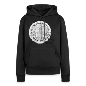 Timbre de Nouvelle-Zélande - Sweat à capuche Premium bio Femme - noir - Devant - Julia (174cm)