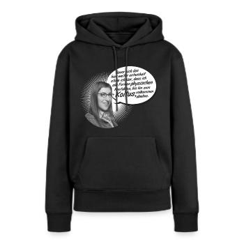 La théorie du Big Bang Amy Koitus - Sweat à capuche Premium bio Femme - noir - Devant - Julia (174cm)