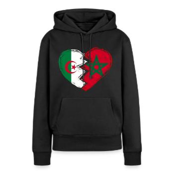 Marokko Algerien - Frauen Premium Bio Hoodie - Schwarz - Vorne - Julia (174cm)