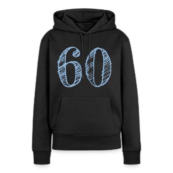 60 Years 60th Birthday Anniversary Gift - Women’s Premium Organic Hoodie - black - Front - Julia (174cm)