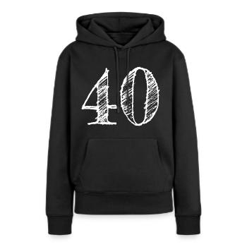 40 years 40th anniversary - Women’s Premium Organic Hoodie - black - Front - Julia (174cm)