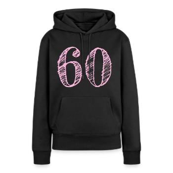 60 Years 60th Birthday Anniversary Gift - Women’s Premium Organic Hoodie - black - Front - Julia (174cm)