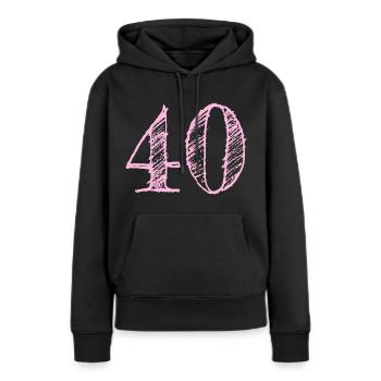 40 Jahre 40. Geburtstag Jubiläum Glückwunsch - Frauen Premium Bio Hoodie - Schwarz - Vorne - Julia (174cm)