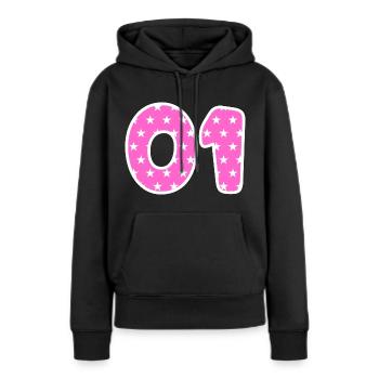 Équipe - 01 - Sport - Sweat à capuche Premium bio Femme - noir - Devant - Julia (174cm)
