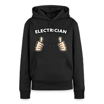 Electrician profession gift idea - Women’s Premium Organic Hoodie - black - Front - Julia (174cm)