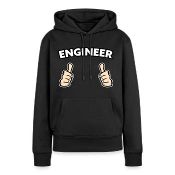Ingenieur Beruf Geschenkidee - Frauen Premium Bio Hoodie - Schwarz - Vorne - Julia (174cm)