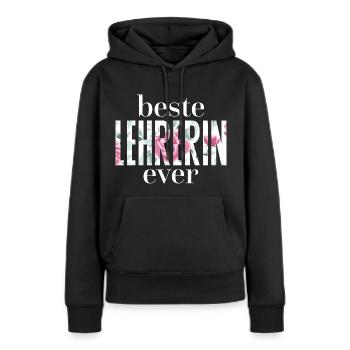 Beste Lehrerin Geschenk Deutsch Englisch Latein - Frauen Premium Bio Hoodie - Schwarz - Vorne - Julia (174cm)