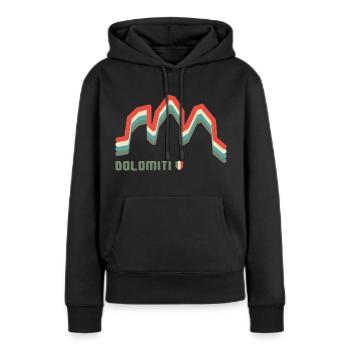Dolomiti Tre Cime di Lavaredo E5 Südtirol Italien - Frauen Premium Bio Hoodie - Schwarz - Vorne - Julia (174cm)
