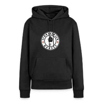 Schwarzwald Rebell - Frauen Premium Bio Hoodie - Schwarz - Vorne - Julia (174cm)