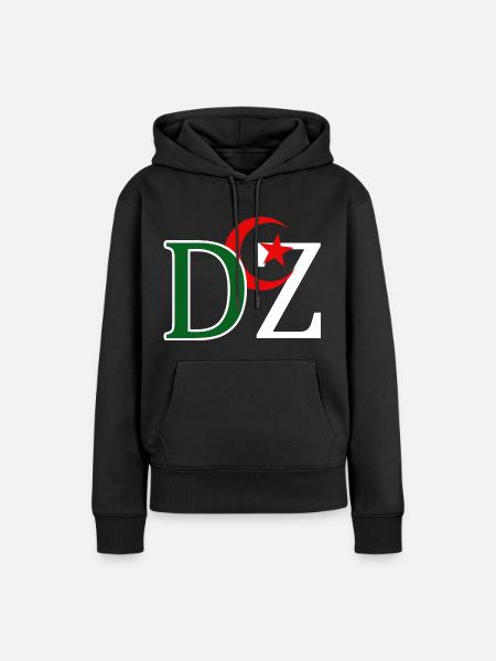 DZ Algerien - Frauen Premium Bio Hoodie - Schwarz