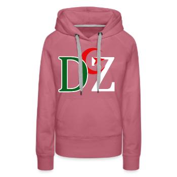 DZ Algerien - Frauen Premium Bio Hoodie - Malve - Vorne - Isabella (175cm)