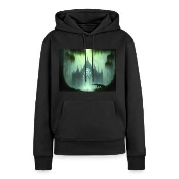 Cathedral in the Swamp - Women’s Premium Organic Hoodie - black - Front - Julia (174cm)