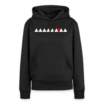 Sei unterschiedlich einzigartiges Dreieck unter Dreiecken Zitat - Frauen Premium Bio Hoodie - Schwarz - Vorne - Julia (174cm)