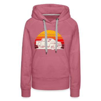 Retro t-shirt pick-up - Sweat à capuche Premium bio Femme - mauve - Devant - Isabella (175cm)