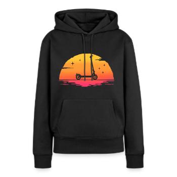 Sonnenaufgang Roller Retro Roller Roller - Frauen Premium Bio Hoodie - Schwarz - Vorne - Julia (174cm)