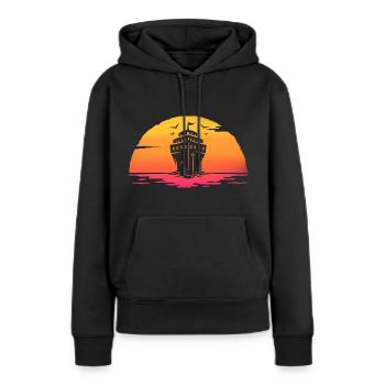 Sunrise Kreuzfahrtschiff - Frauen Premium Bio Hoodie - Schwarz - Vorne - Julia (174cm)