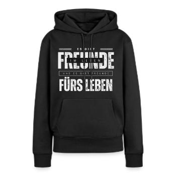 Beste Freunde FREUND Kumpel Kumpels - Frauen Premium Bio Hoodie - Schwarz - Vorne - Julia (174cm)