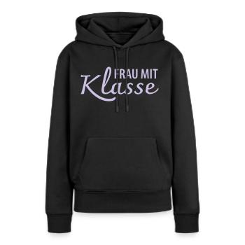 Frau Klasse Lehrerin - Frauen Premium Bio Hoodie - Schwarz - Vorne - Julia (174cm)