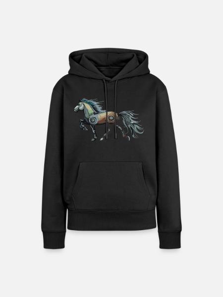Isi im Tölt - Frauen Premium Bio Hoodie - Schwarz