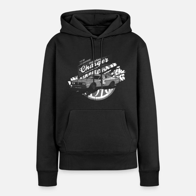 Creeight Chargeur - Sweat à capuche Premium bio Femme - noir