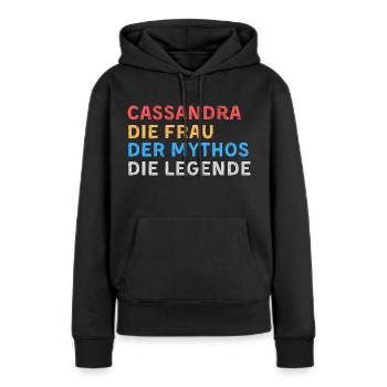 Cassandra Fau Mythos Legende - Frauen Premium Bio Hoodie - Schwarz - Vorne - Julia (174cm)