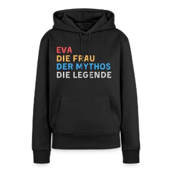 Eva Fau Mythos Legende - Frauen Premium Bio Hoodie - Schwarz - Vorne - Julia (174cm)