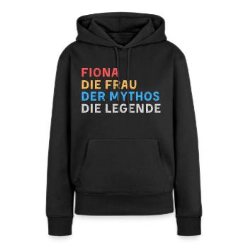 Fiona Fau Mythos Legende - Frauen Premium Bio Hoodie - Schwarz - Vorne - Julia (174cm)