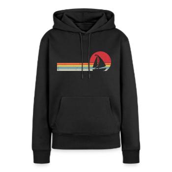 Segelboot Retro T-Shirt Segelboot Boot - Frauen Premium Bio Hoodie - Schwarz - Vorne - Julia (174cm)
