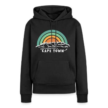 Le Cap Le Cap Table Mountain Afrique du Sud Souvenir - Sweat à capuche Premium bio Femme - noir - Devant - Julia (174cm)