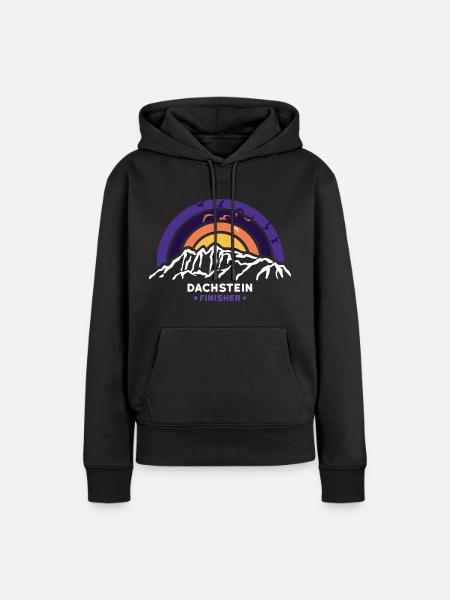 Dachstein Finisher Hoher Dachstein Tirol Wandern - Frauen Premium Bio Hoodie - Schwarz