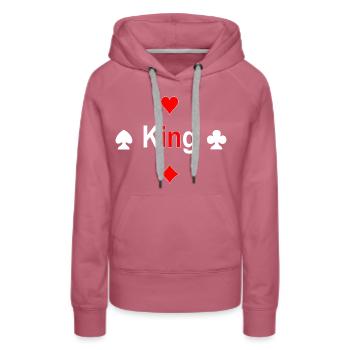 King - Women’s Premium Organic Hoodie - mauve - Front - Isabella (175cm)