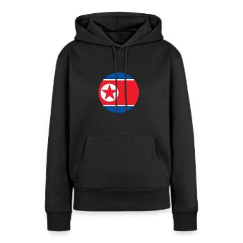 Corée du Nord Drapeau du drapeau de la Corée du Nord - Sweat à capuche Premium bio Femme - noir - Devant - Julia (174cm)
