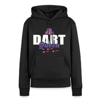 Conception Dart Queen - Darts Dart Player Gift - Sweat à capuche Premium bio Femme - noir - Devant - Julia (174cm)