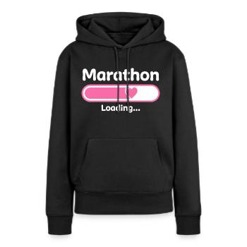 Marathon Marathonläufer Triathlon Sportler - Frauen Premium Bio Hoodie - Schwarz - Vorne - Julia (174cm)