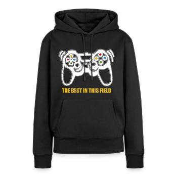 Spielkonsolen-Spieler - Frauen Premium Bio Hoodie - Schwarz - Vorne - Julia (174cm)
